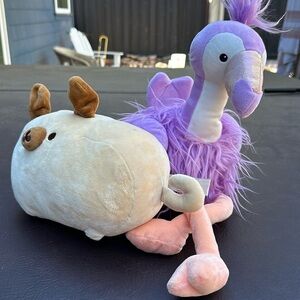 Pusheen and bird adorable plushies